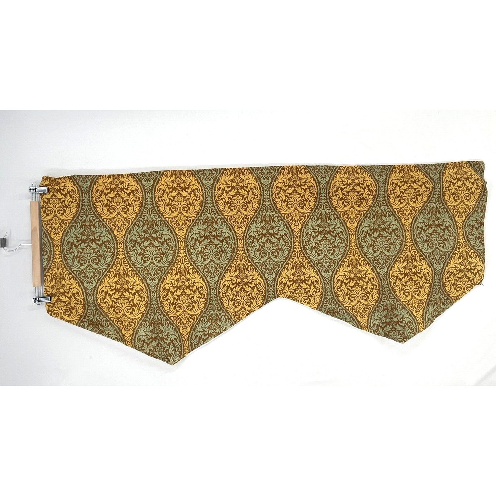 Rod Pocket Valance 53" Long x 22"‎ Wide Baroque Fluer-De-Liz Lined